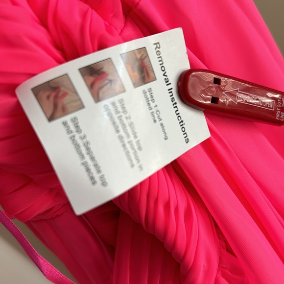 NWOT Ienna for Mac Duggal Pink Chiffon Overlay Dress - Picture 6 of 11